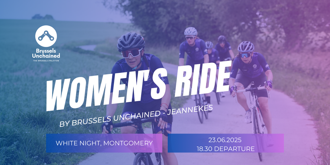Group of women cyclists time trialling
