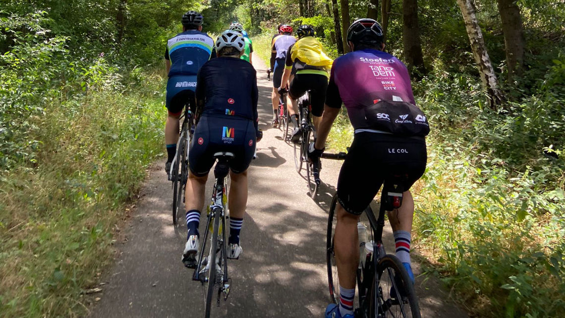 Brussels Unchained riders riding through the Sonian Forest