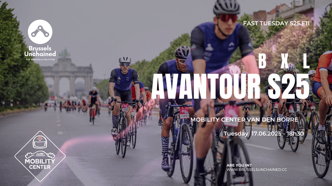 group of cyclists racing at bxl tour